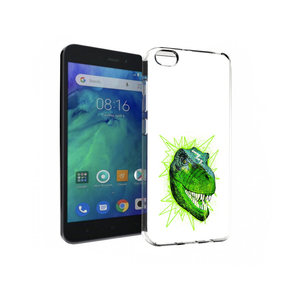 

Чехол MyPads Tocco для Xiaomi Redmi Go зеленый динозавр, Прозрачный, Tocco