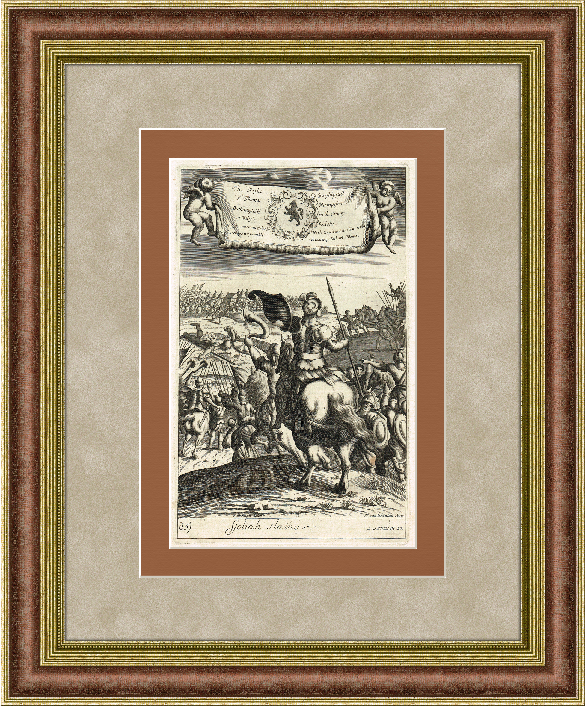 

Победа Давида большая гравюра 1701 года