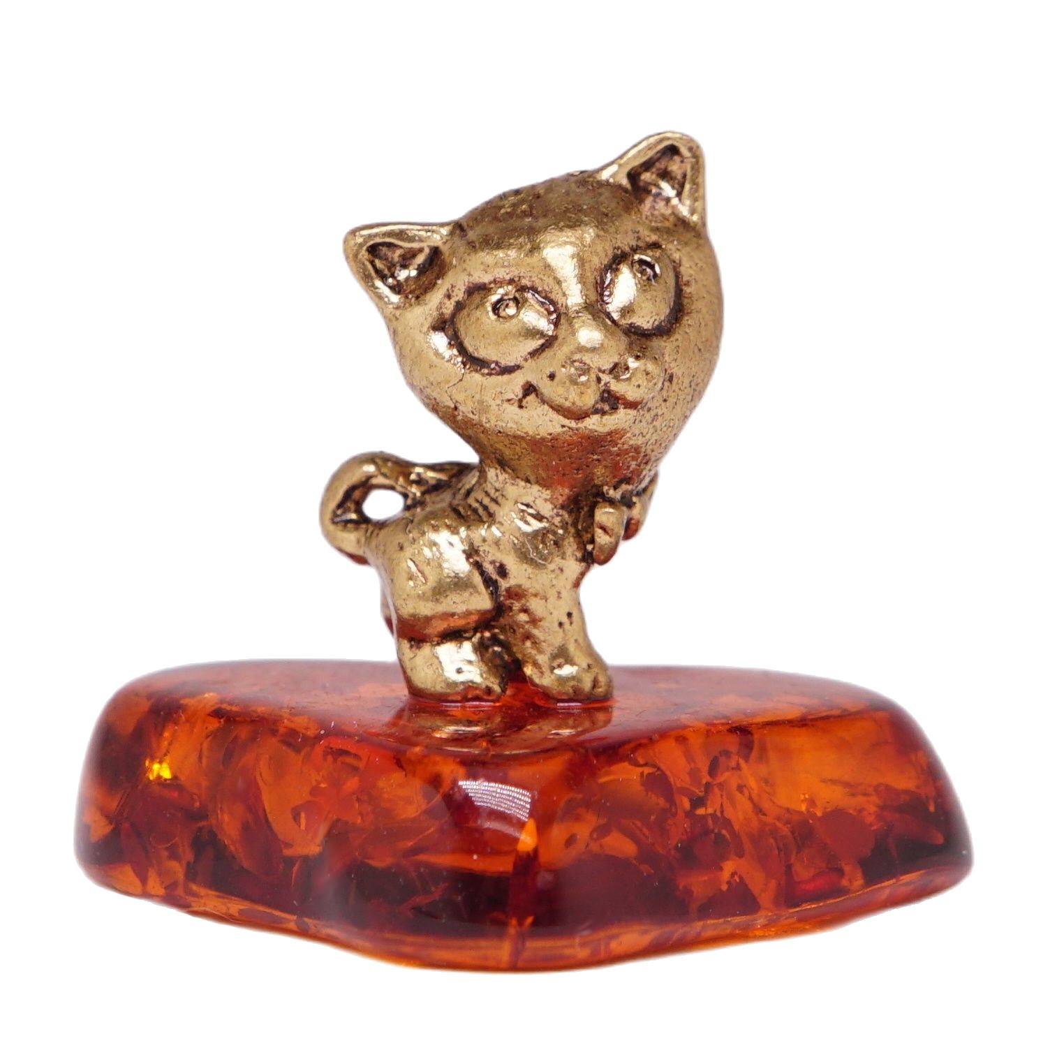 

Фигурка мини "Котенок Мяв" (янтарь коричневый, латунь) 3862 Хорошие Вещи, 3862
