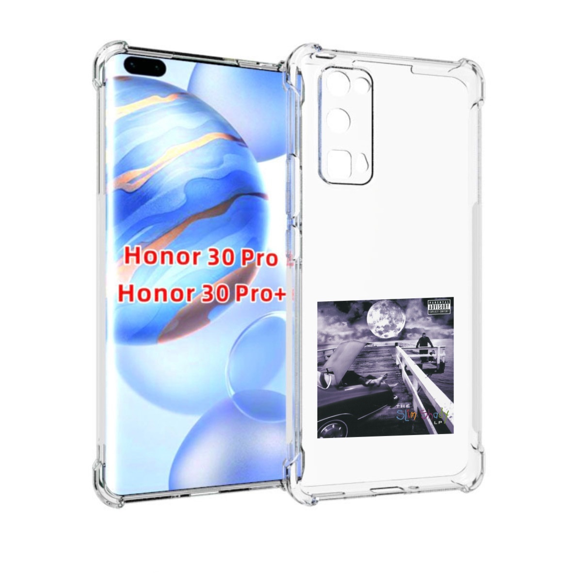 

Чехол Бампер Mypads Eminem The Slim Shady Lp Для Honor 30, Прозрачный, Tocco