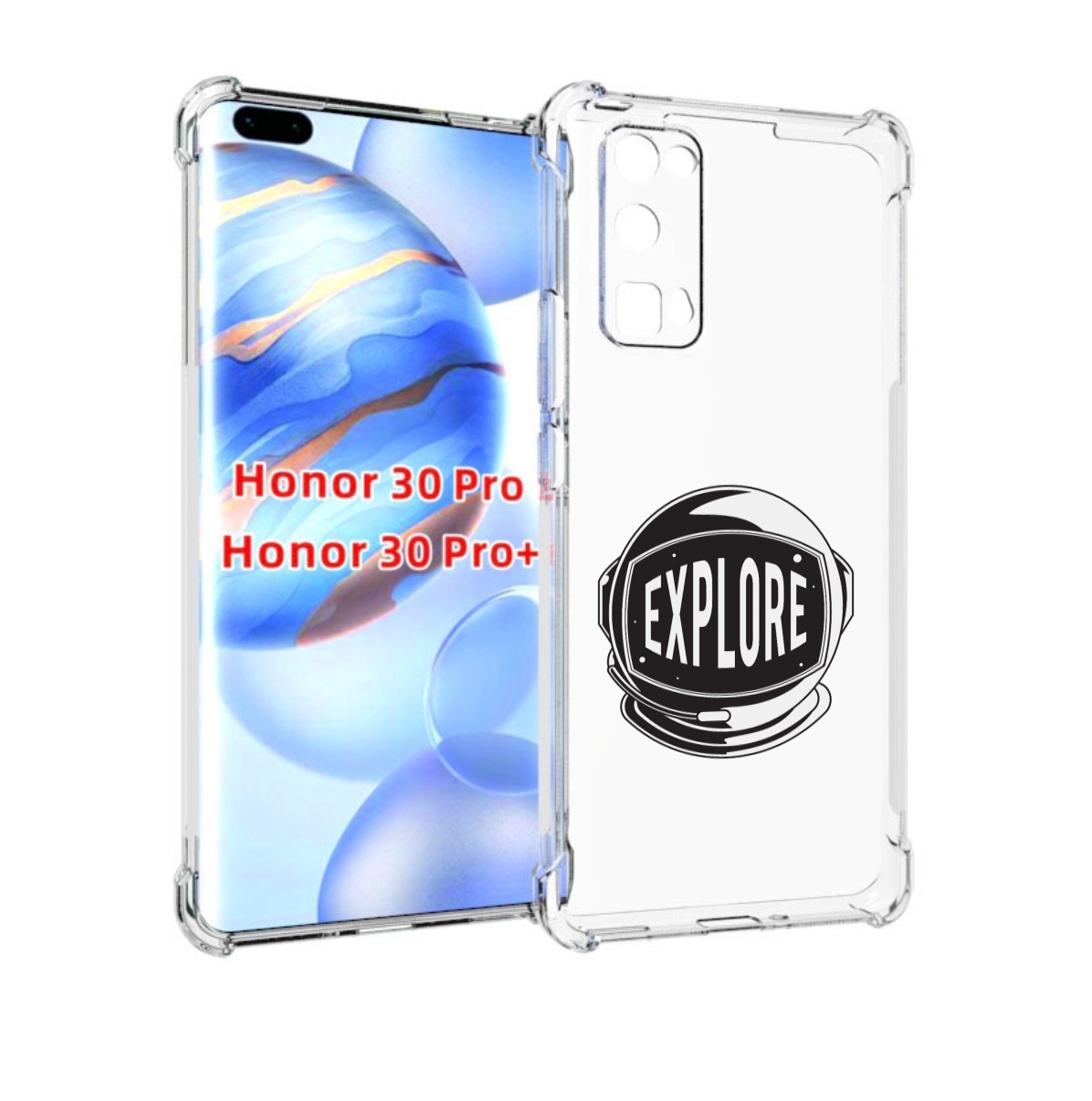 

Чехол бампер MyPads Explore для Honor 30 Pro, Прозрачный, Tocco