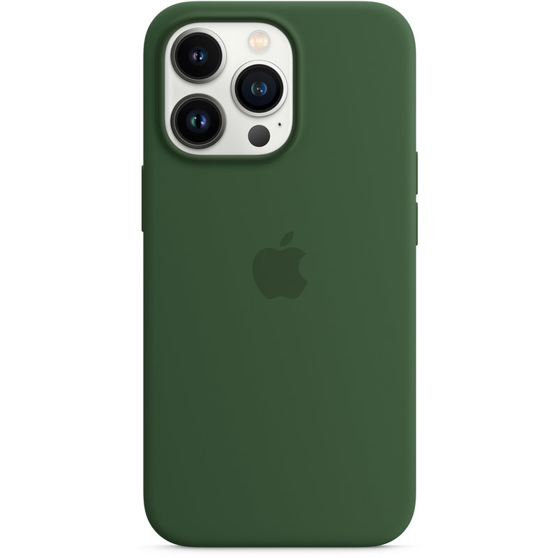 

Клип-кейс Apple Silicone Case with MagSafe для iPhone 13 Pro «Зелёный клевер», Зеленый