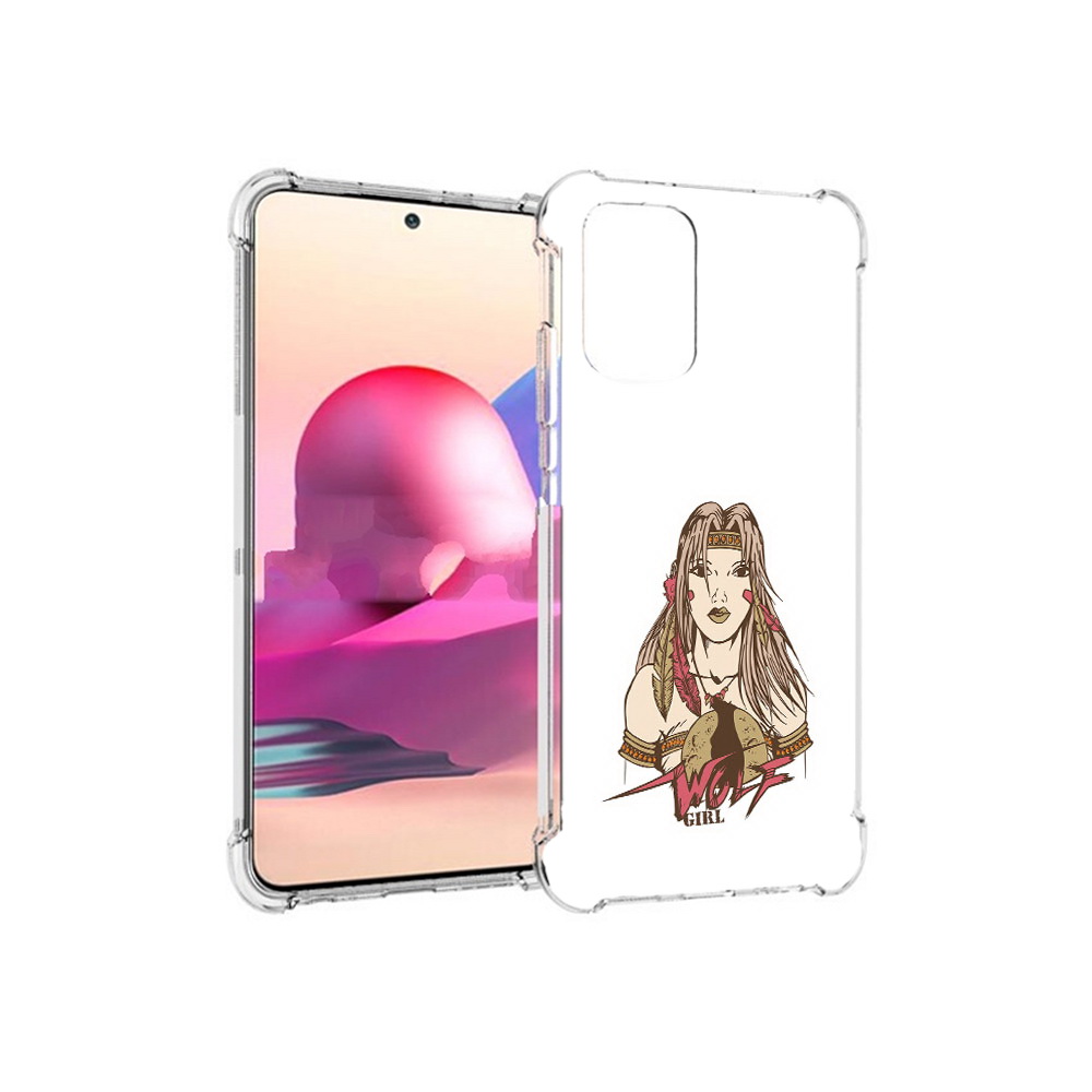 

Чехол MyPads Tocco для Xiaomi Redmi Note 10S девушка волк (PT158704.257.306), Прозрачный, Tocco
