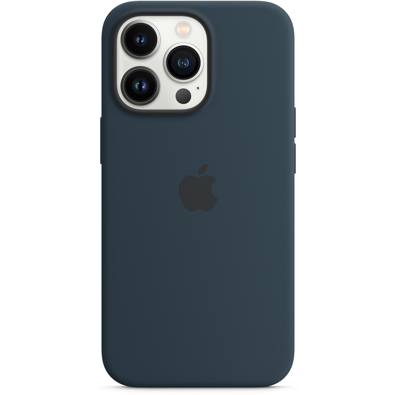 

Клип-кейс Apple Silicone Case with MagSafe для iPhone 13 Pro «Синий омут», Синий
