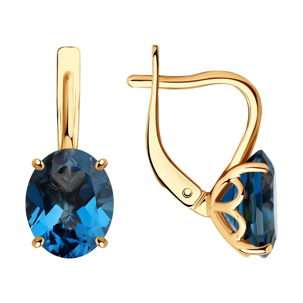 

Серьги из красного золота SOKOLOV 728080, топаз, 728080