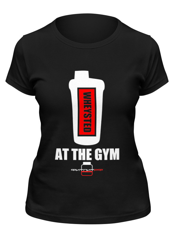 фото Футболка женская printio фитпит.рф - спортивное питание черная 2xl