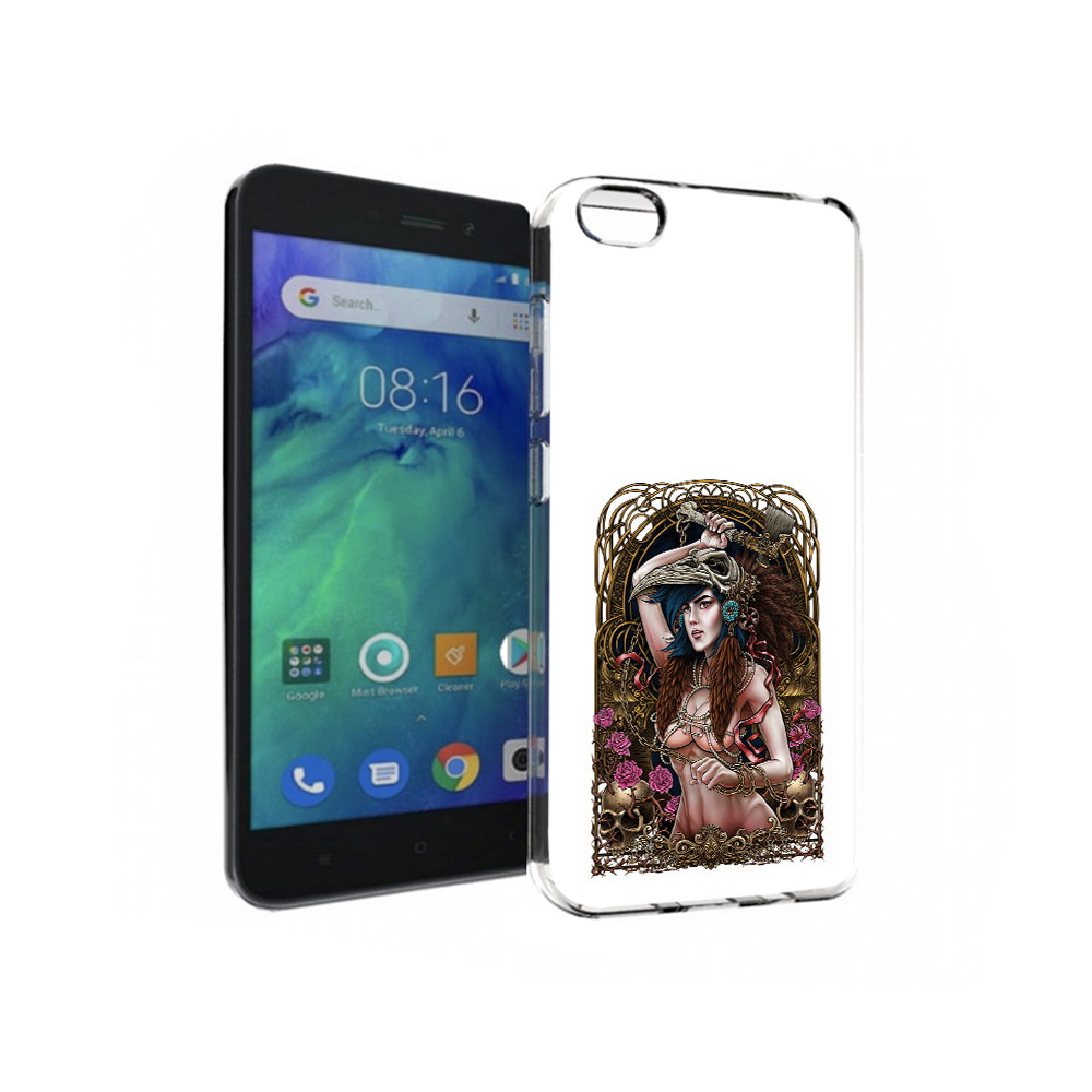 

Чехол MyPads Tocco для Xiaomi Redmi Go красивая девушка рисунок, Прозрачный, Tocco