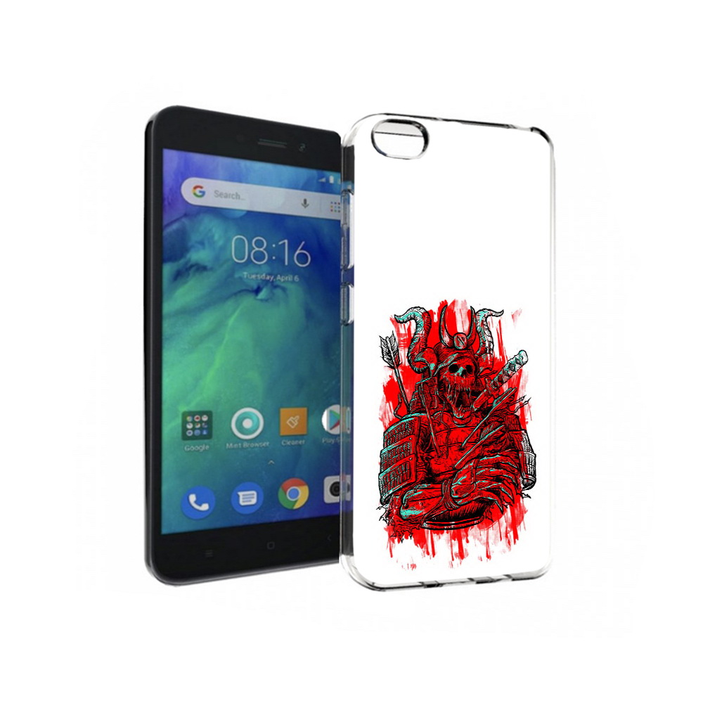 

Чехол MyPads Tocco для Xiaomi Redmi Go красный скелет воин, Прозрачный, Tocco