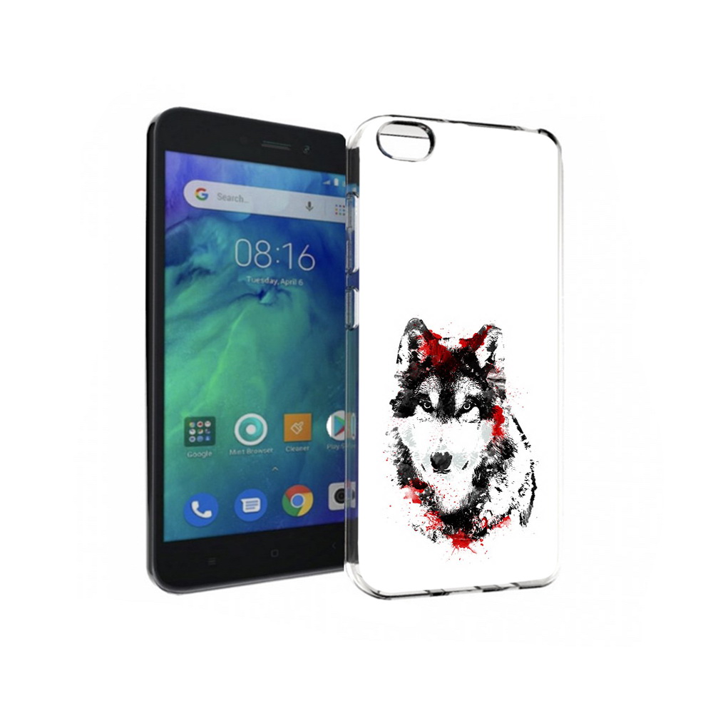 

Чехол MyPads Tocco для Xiaomi Redmi Go кровавый волк, Прозрачный, Tocco
