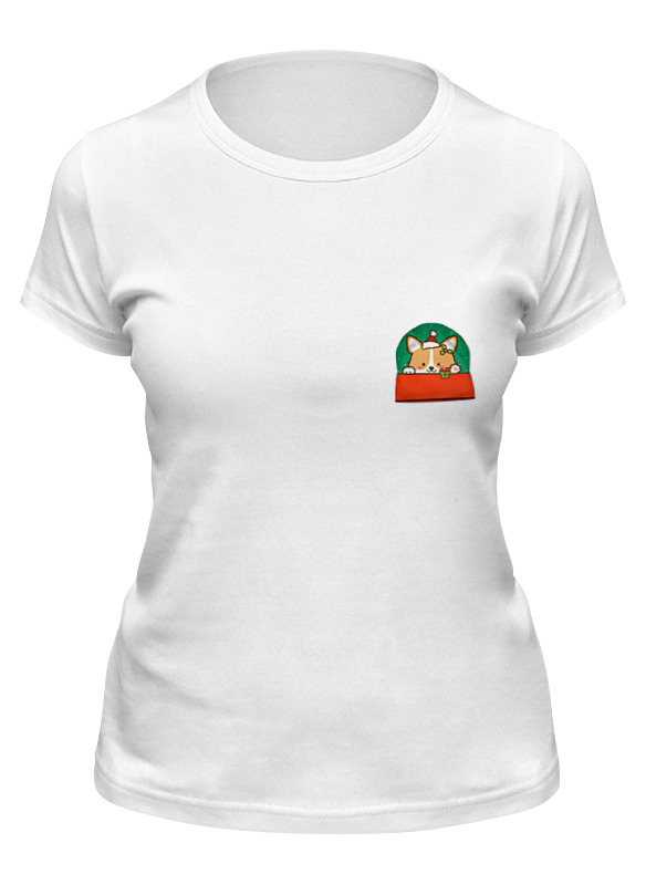 

Футболка женская Printio Корги белая 2XL, Белый, Корги