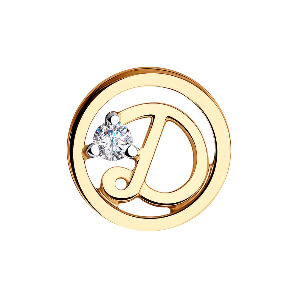 

Подвеска из красного золота с фианитом Diamant 51-130-00651-1, 51-130-00651-1