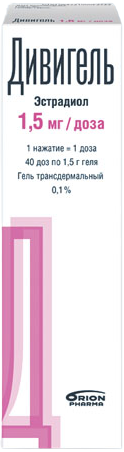 

Дивигель, гель трансдермальный 0.1%, 40 доз по 1.5 г