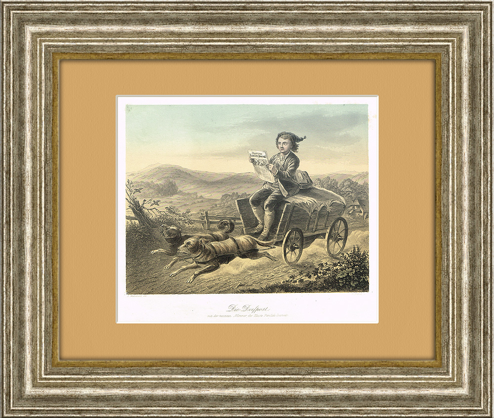 

Деревенский почтальон. Гравюра на стали 1840 г.