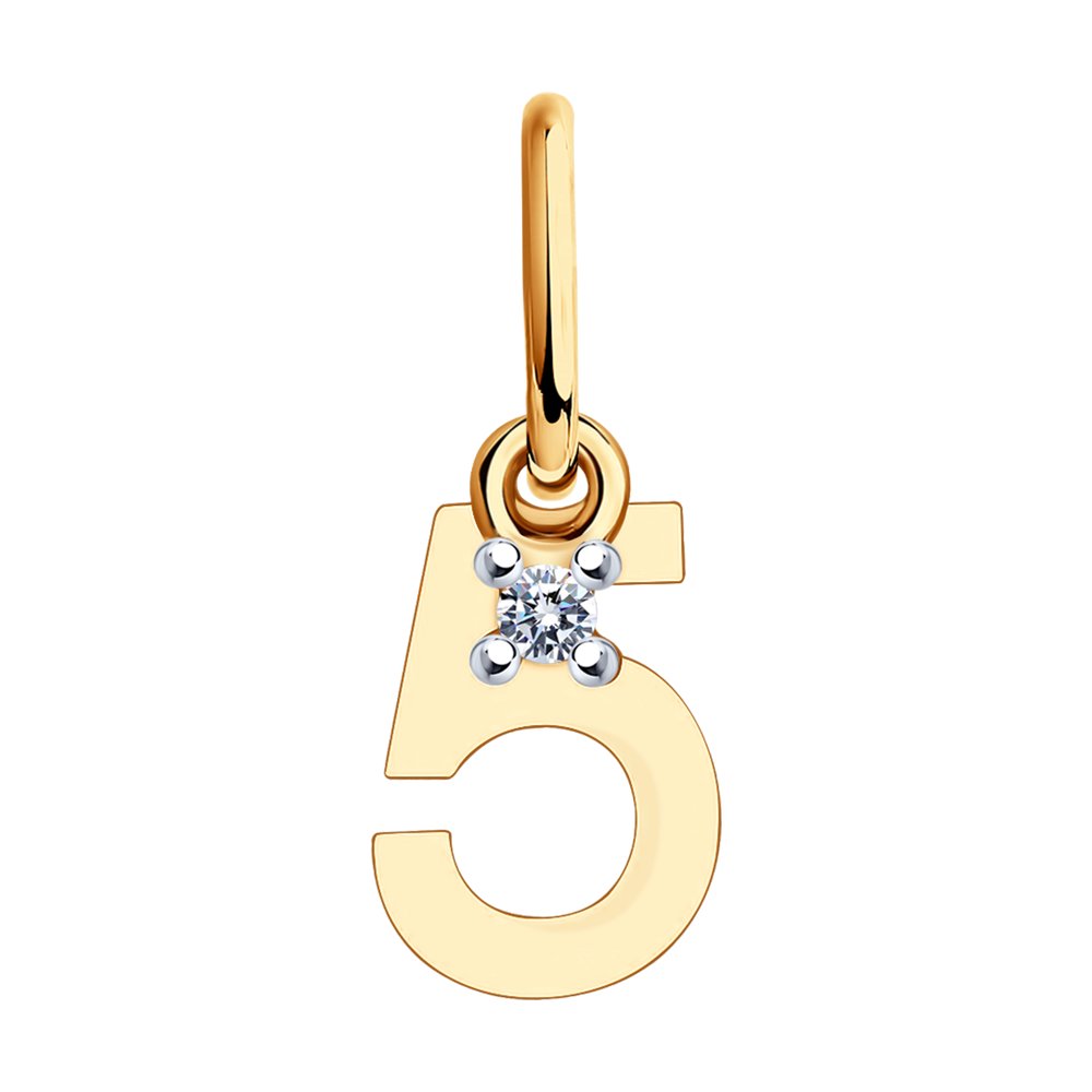 

Подвеска из красного золота с фианитом Diamant 51-130-01088-1, 51-130-01088-1
