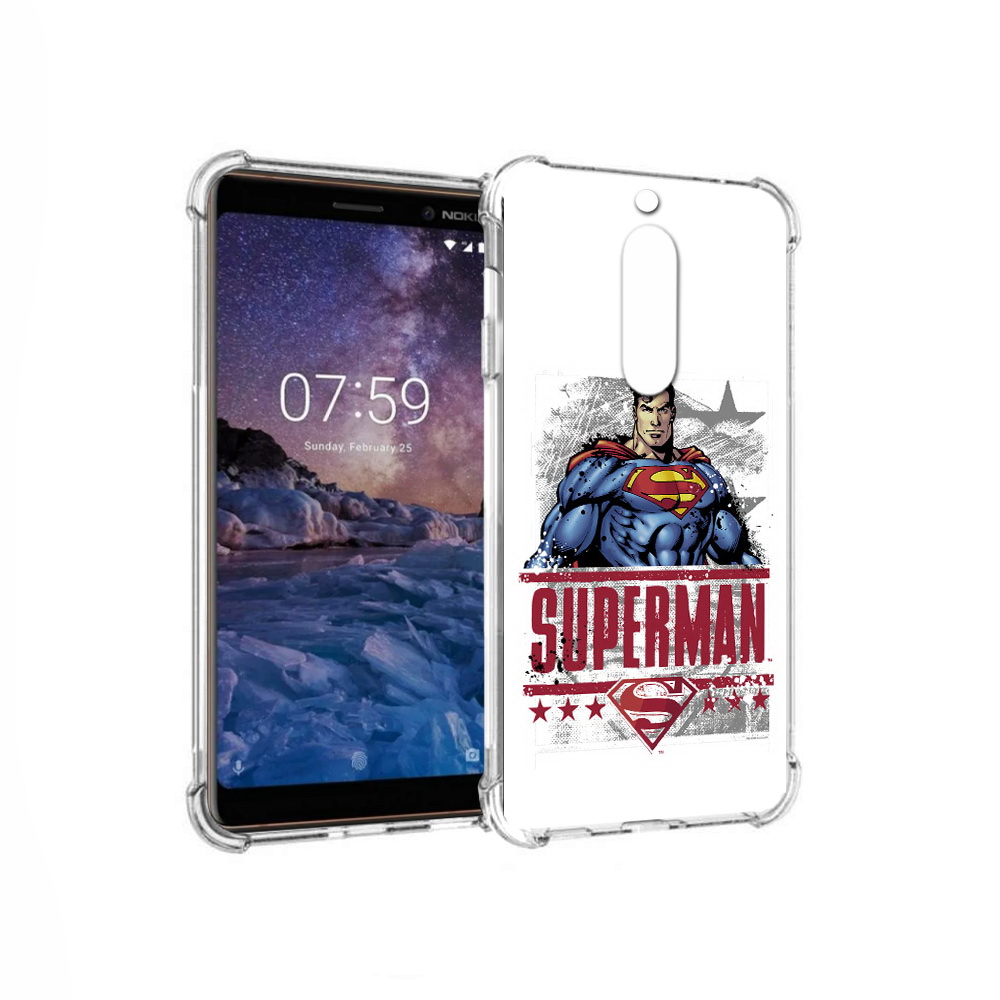 Чехол MyPads Tocco для Nokia 7 рисунок супермен (PT95887.123.583)
