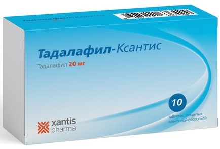 Купить Тадалафил-Ксантис, таблетки покрыт. плен. об. 20 мг, 10 шт., АЛСИ Фарма