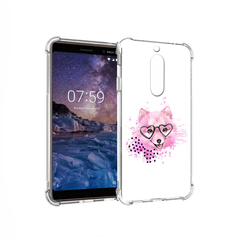 

Чехол MyPads Tocco для Nokia 7 розовый волченок (PT95887.123.585), Прозрачный, Tocco
