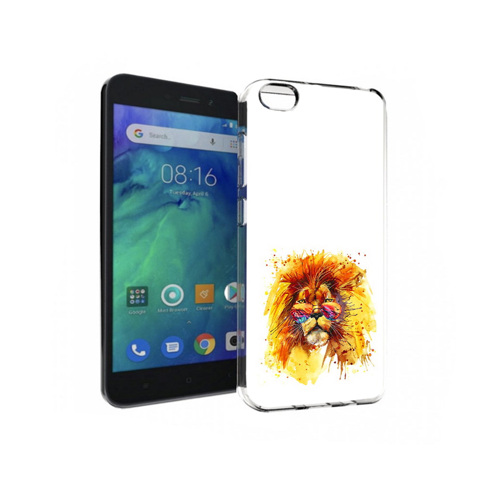 

Чехол MyPads Tocco для Xiaomi Redmi Go лев в очках, Прозрачный, Tocco