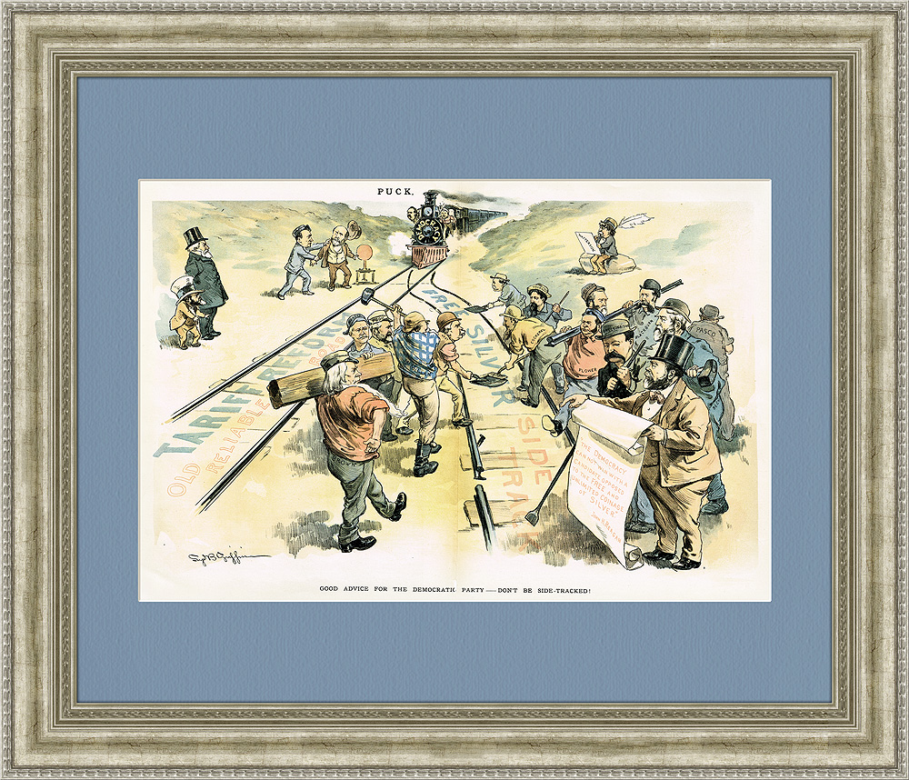

Демократы выбирают путь политическая карикатура 1891 г.