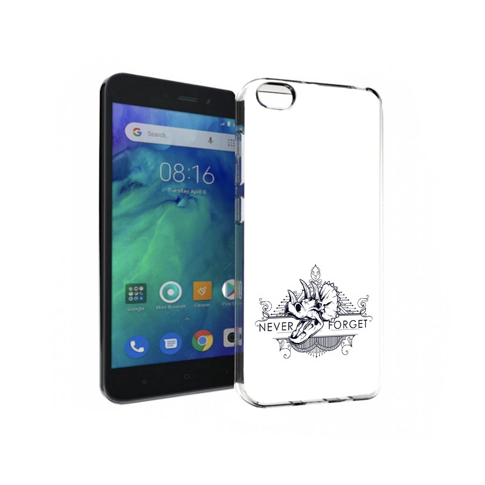 

Чехол MyPads Tocco для Xiaomi Redmi Go логотип носорога никогда не забуду, Прозрачный, Tocco