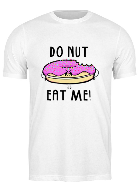 

Футболка мужская Printio Do nut eat me! (не ешь меня) белая 3XL, Белый, Do nut eat me! (не ешь меня)