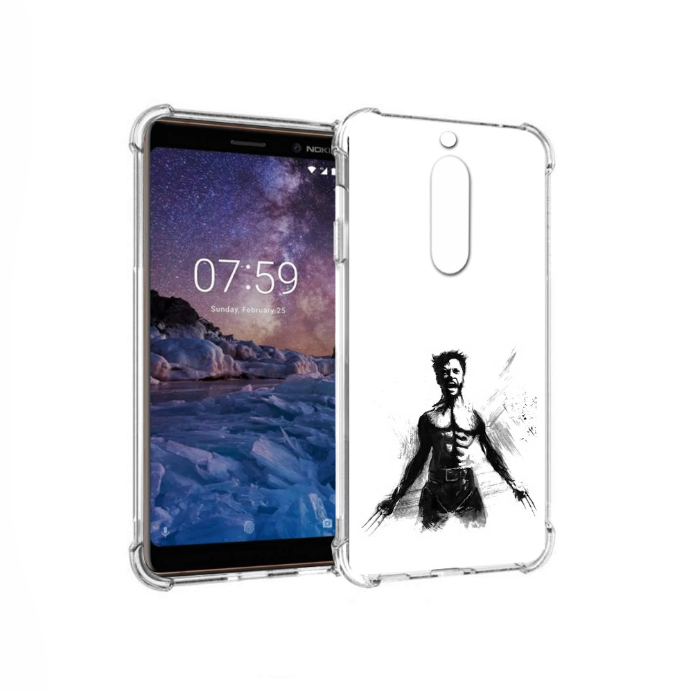 

Чехол MyPads Tocco для Nokia 7 росомаха (PT95887.123.587), Прозрачный, Tocco