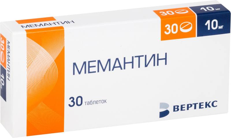 

Мемантин таблетки 10 мг 30 шт., Мемантин