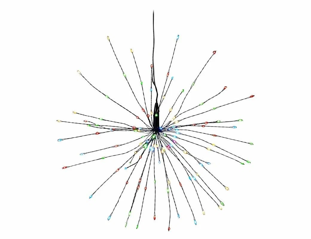 Светильник подвесной FIREWORK (ФЕЙЕРВЕРК), 120 разноцветных микро LED-огней, 26х26см+3м, ч