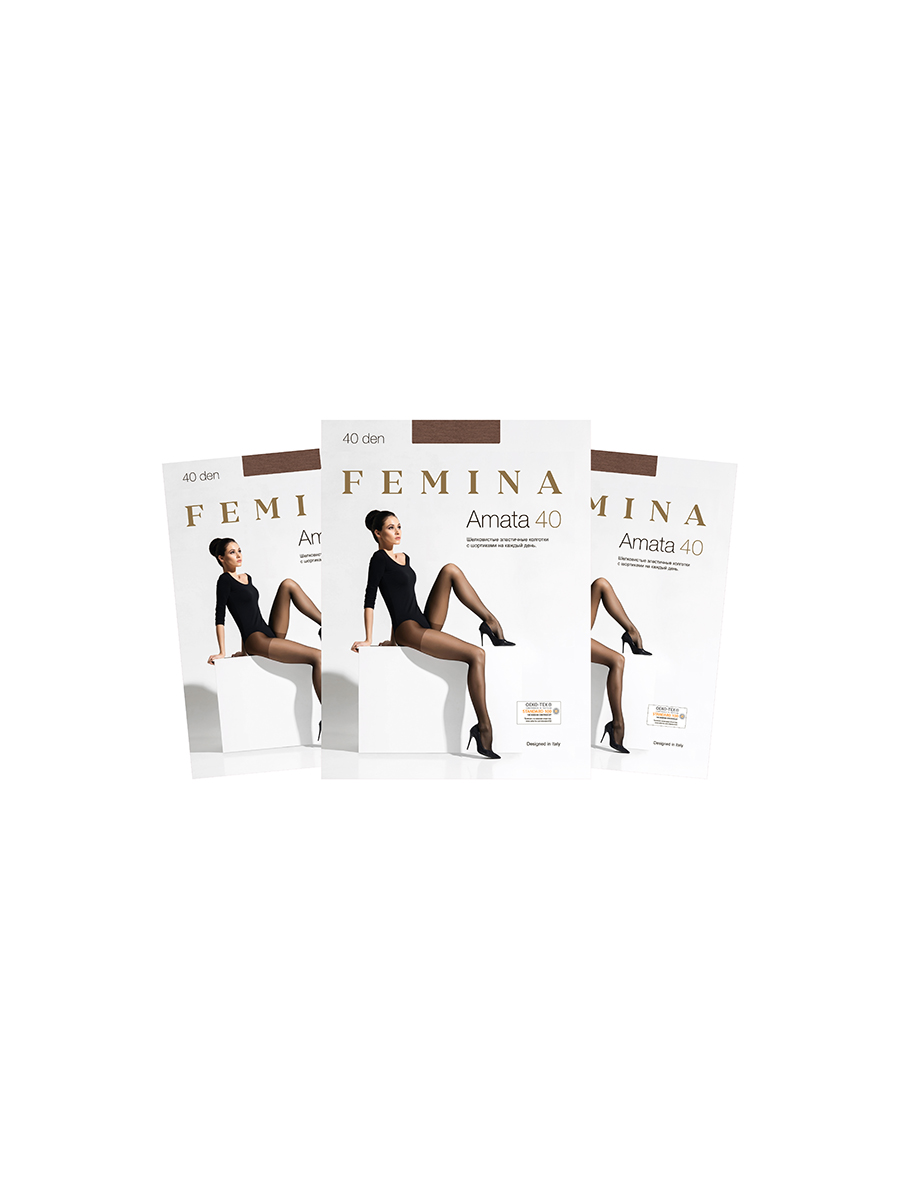 

Колготки женские FEMINA Amata 40 коричневые 2 (S), Amata 40