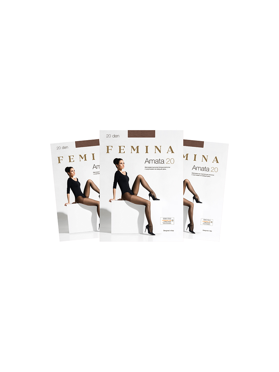 

Колготки женские FEMINA Amata 20 коричневые 2 (S), Amata 20