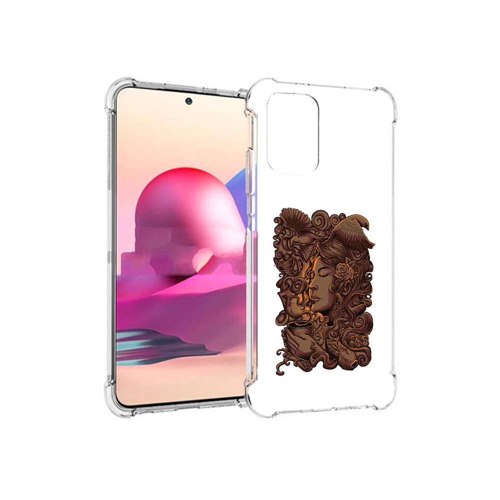 

Чехол MyPads Tocco для Xiaomi Redmi Note 10S девушка с длинными волосами абстракция, Прозрачный, Tocco