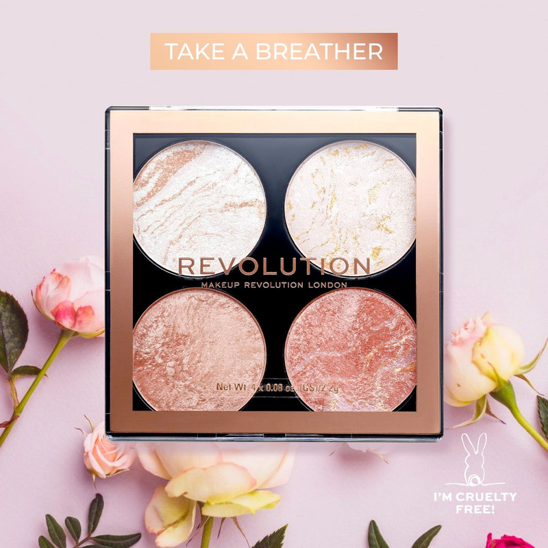 Палетка Хайлайтеров Makeup Revolution Cheek Kit Take A Breather