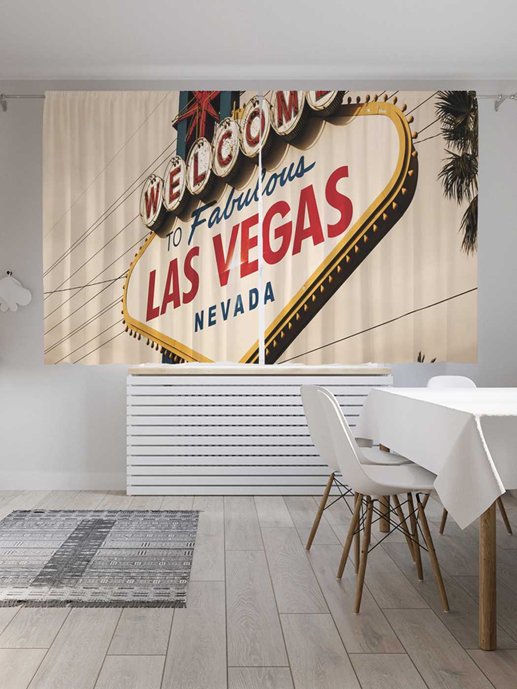 

Классические шторы JoyArty "На въезде в Лас Вегас", Oxford DeLux, 2 полотна 145x180 см, На въезде в Лас Вегас