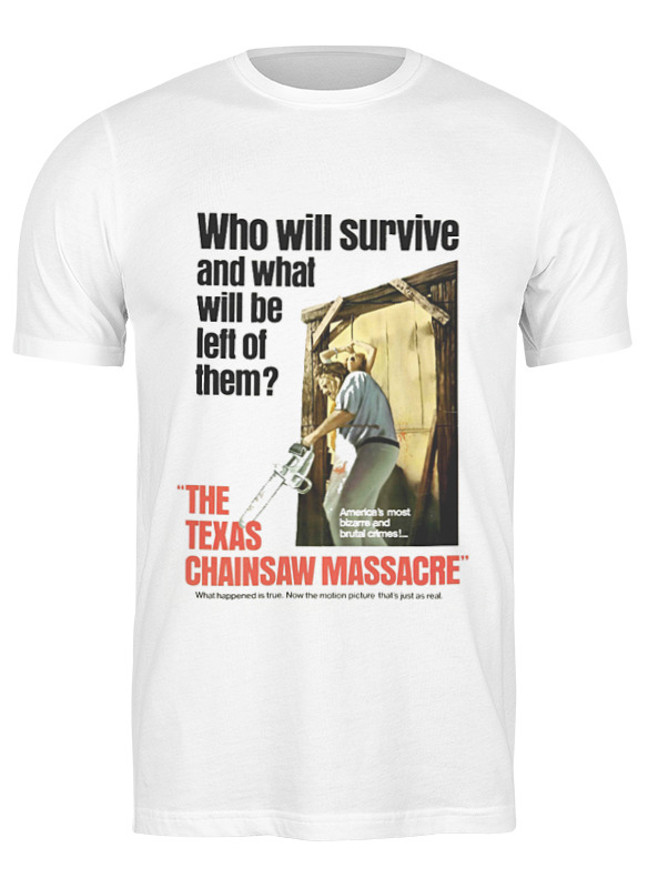 

Футболка мужская Printio The texas chain saw massacre белая L, Белый, The texas chain saw massacre