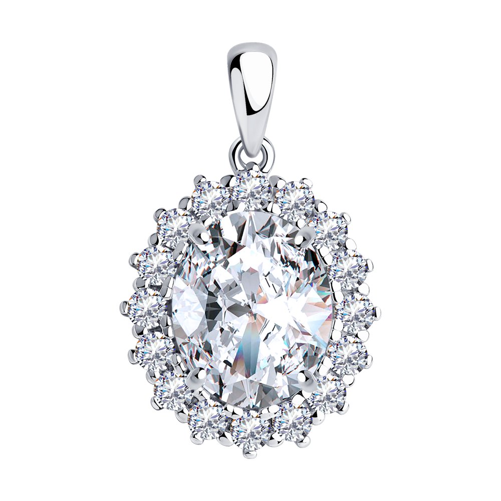 фото Подвеска из серебра с фианитом diamant 94-130-00646-1
