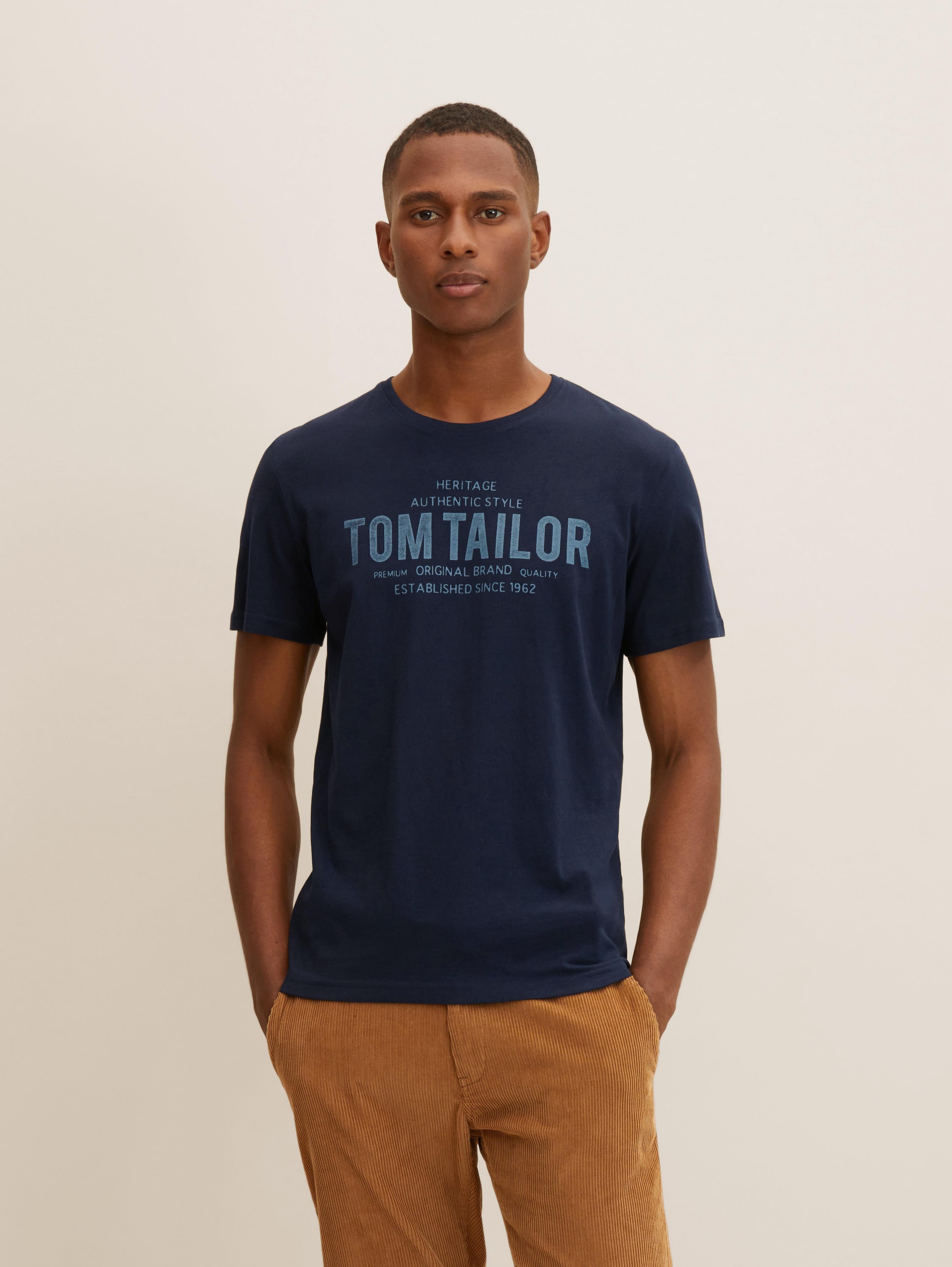 фото Футболка мужская tom tailor 1034631 синяя 2xl