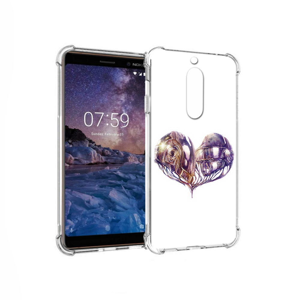 

Чехол MyPads Tocco для Nokia 7 сердце абстракция (PT95887.123.596), Прозрачный, Tocco