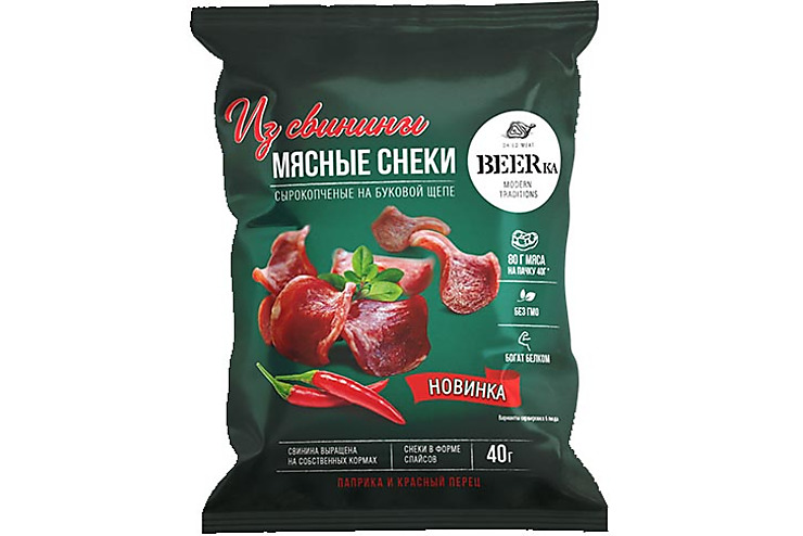 Beerka мясные снеки из свинины 40 г 300₽