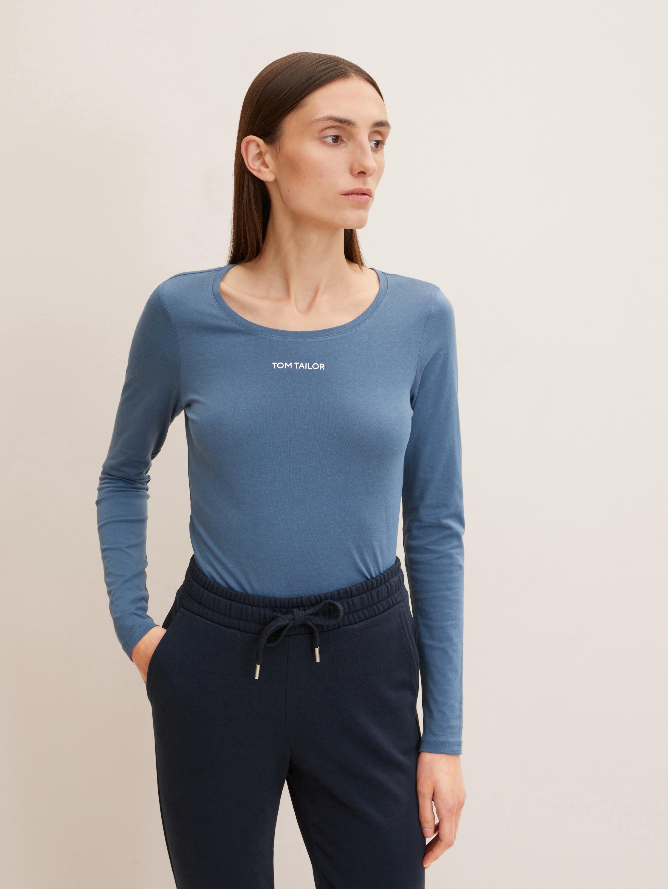 

Лонгслив женский Tom Tailor 1033693 синий XS, 1033693