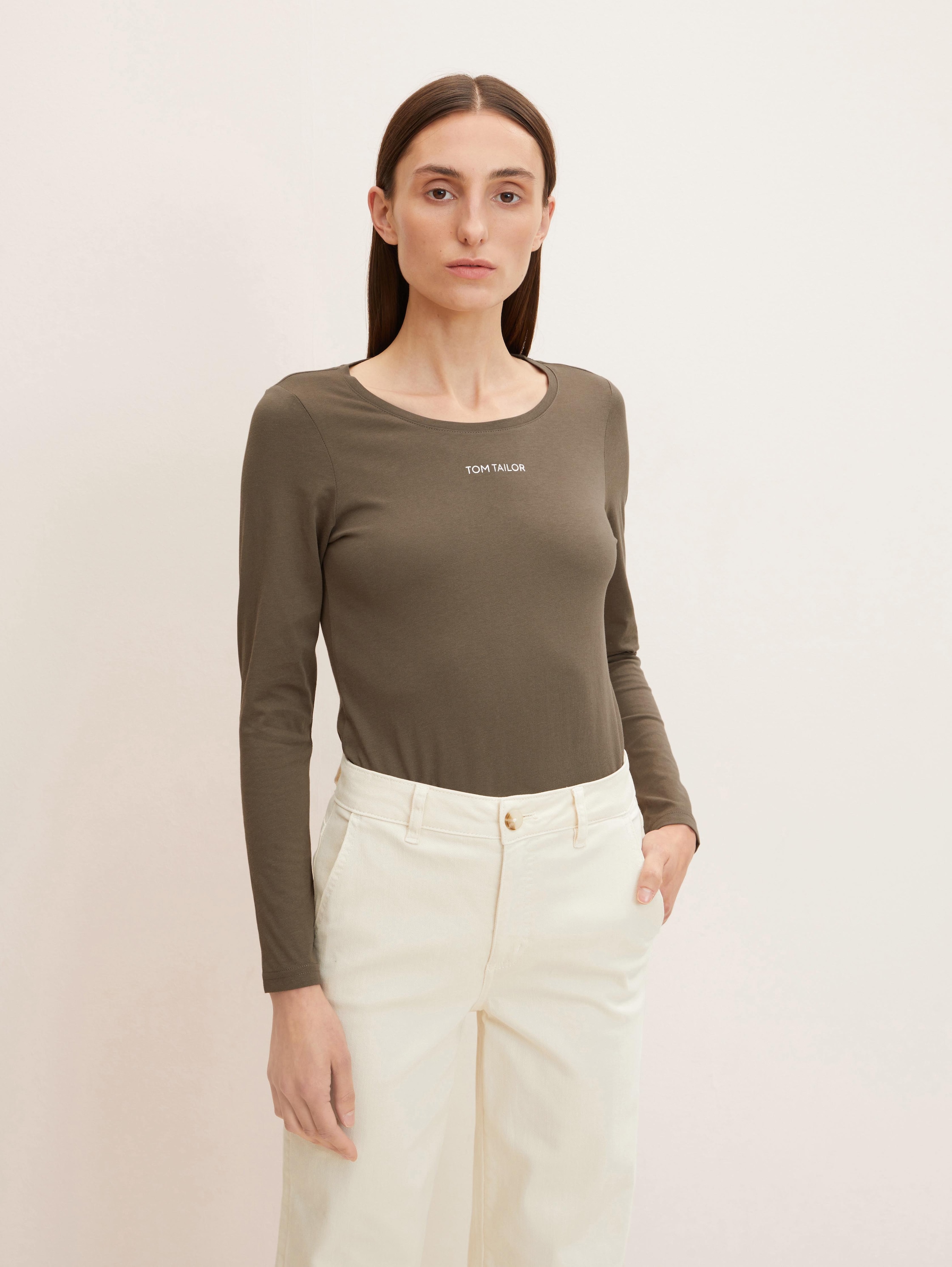 

Лонгслив женский Tom Tailor 1033693 зеленый XS, 1033693