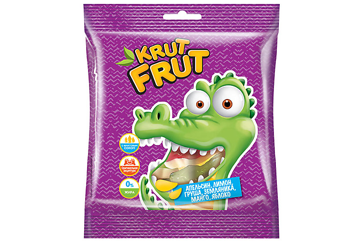 

«KrutFrut», мармелад жевательный в форме крокодильчиков, 70 г