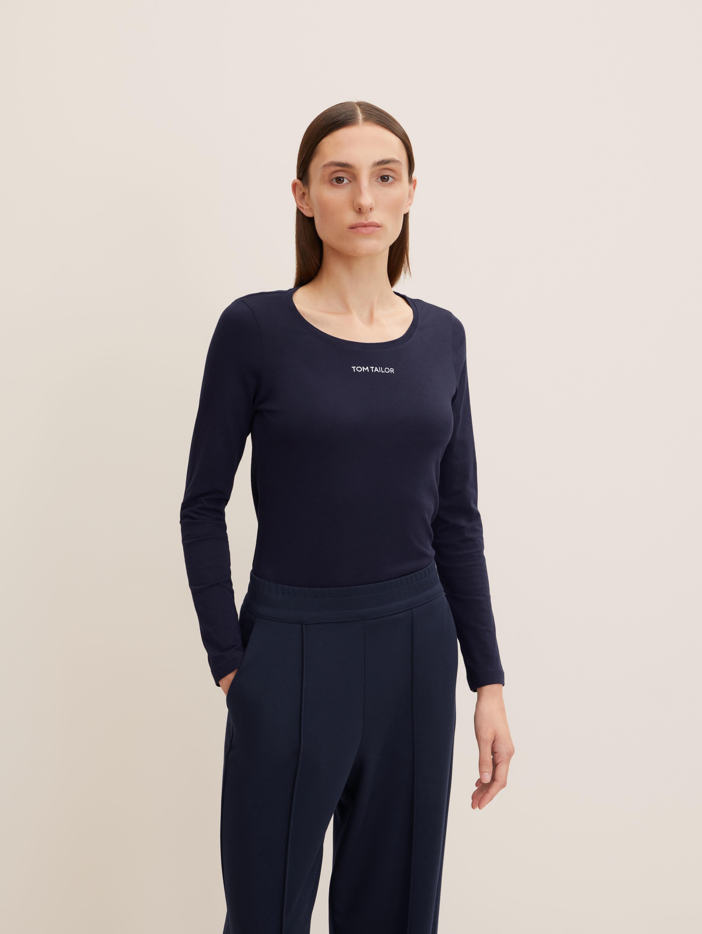 

Лонгслив женский Tom Tailor 1033693 синий XS, 1033693