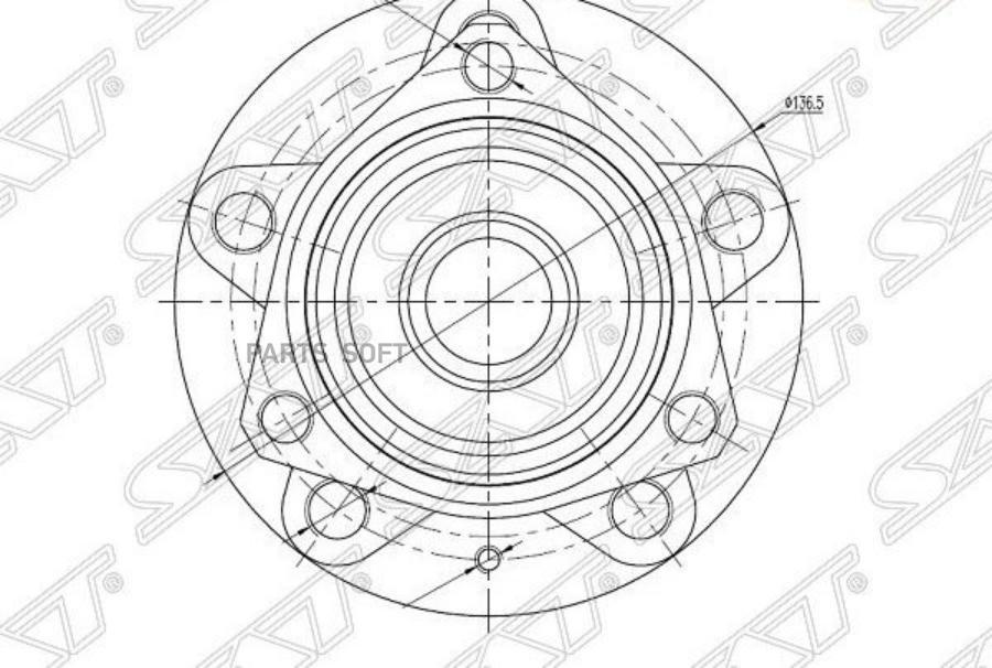 

Ступица Fr Audi A3 03-13/Skoda Octavia 04-12/Yeti 10-/Vw Golf 03-08