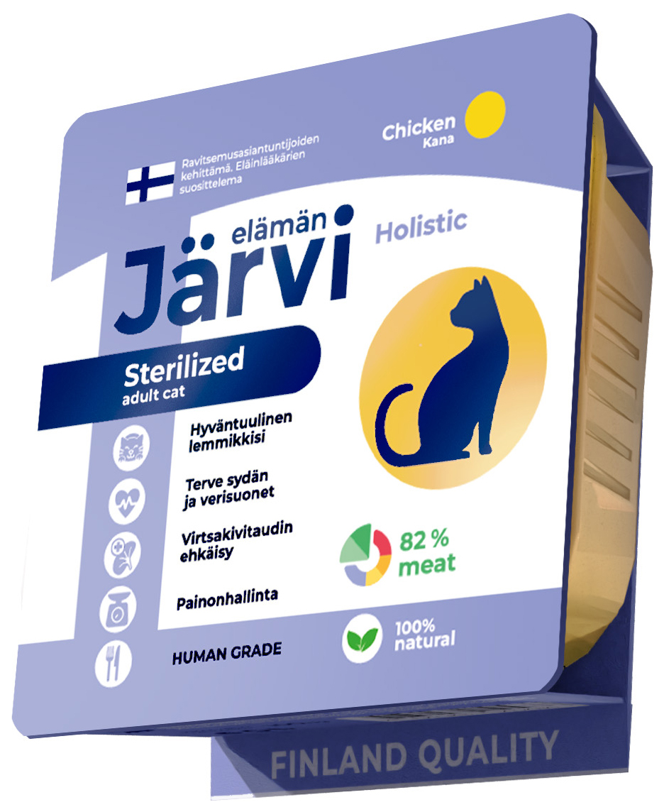 Влажный корм для кошек Jarvi Sterilized Adult Cat, паштет с курицей, 100 г