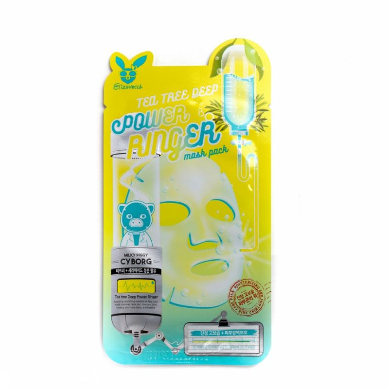 

Тканевая маска для лица Elizavecca ЧАЙНОЕ ДЕРЕВО Tea Tree Deep Power Ringer Mask Pack, Тканевая маска для лица ЧАЙНОЕ ДЕРЕВО Tea Tree Deep Power Ringer Mask Pack