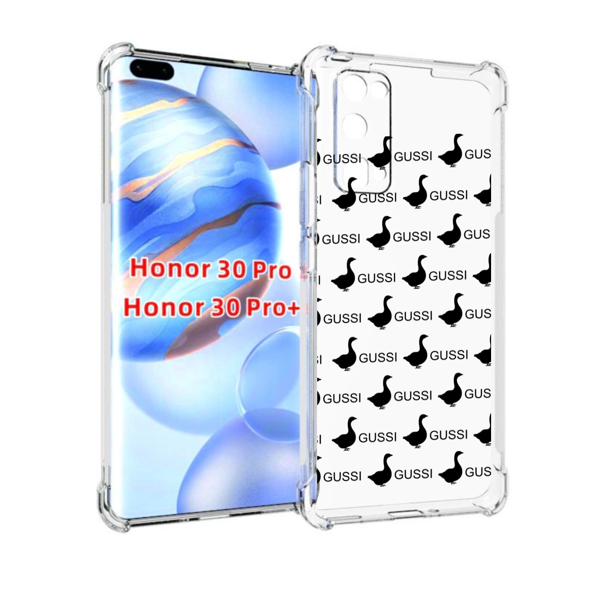 

Чехол бампер MyPads GUSSI для Honor 30 Pro, Прозрачный, Tocco