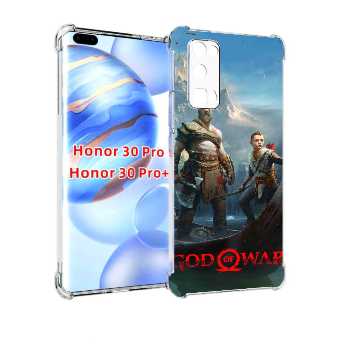 

Чехол бампер MyPads God Of War Кратос Атрей для Honor 30, Прозрачный, Tocco