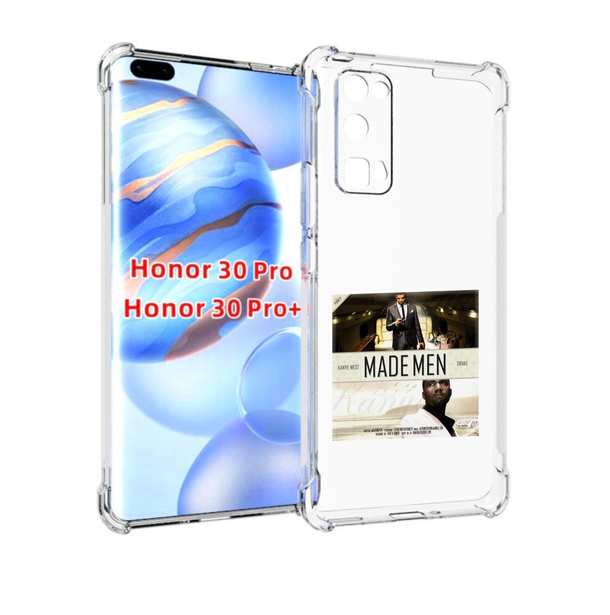

Чехол бампер MyPads Kanye West & Drake - Made Men для Honor, Прозрачный, Tocco