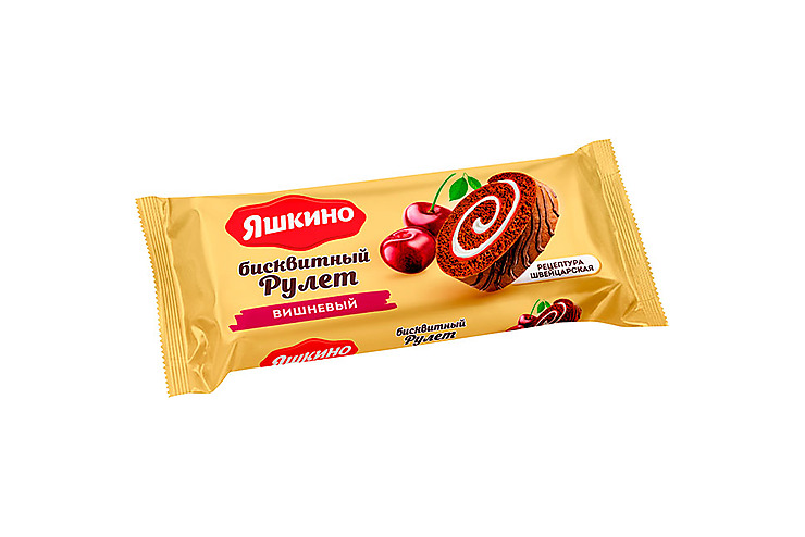 

«Яшкино», рулет бисквитный вишнёвый, 200 г