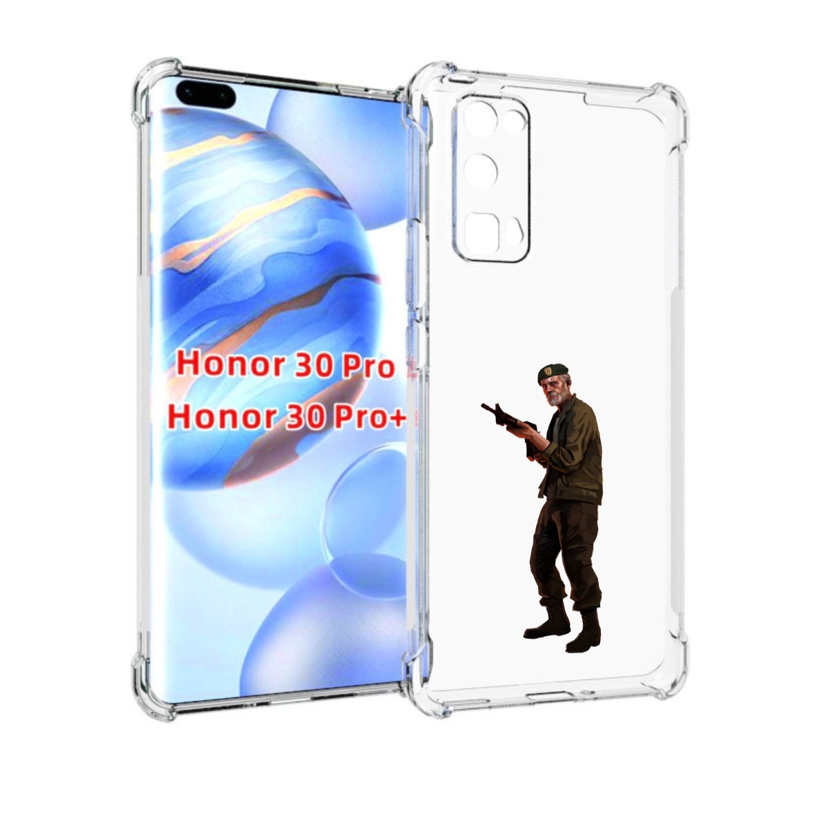 

Чехол бампер MyPads Left-4-Dead-2 для Honor 30 Pro, Прозрачный, Tocco